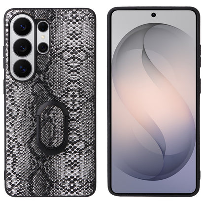 For Samsung Galaxy S25 Ultra Case Kickstand Leather + TPU + PC Phone Back Cover