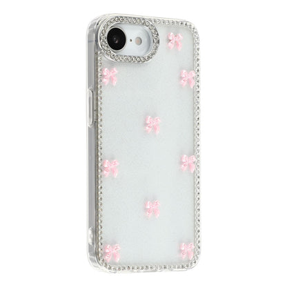For iPhone 17e / 16e Case Rhinestone Aurora Butterfly Bow Glitter TPU + PC IMD Phone Cover