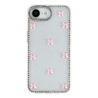 For iPhone 17e / 16e Case Rhinestone Aurora Butterfly Bow Glitter TPU + PC IMD Phone Cover