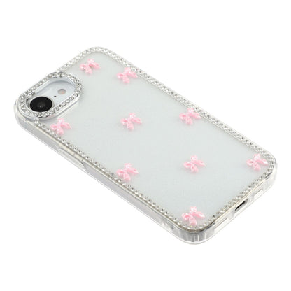 For iPhone 17e / 16e Case Rhinestone Aurora Butterfly Bow Glitter TPU + PC IMD Phone Cover