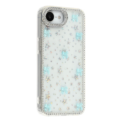For iPhone 17e / 16e Case Rhinestone Aurora Butterfly Bow Glitter TPU + PC IMD Phone Cover