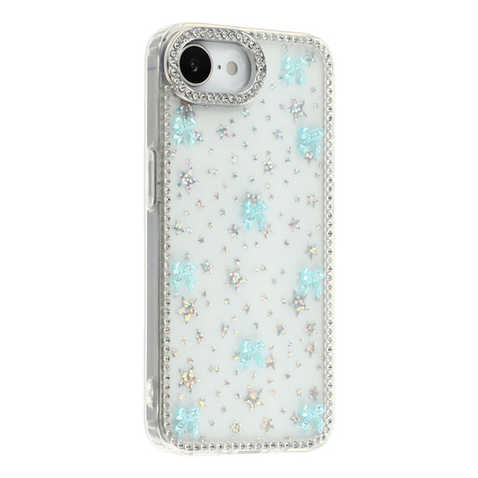 For iPhone 17e / 16e Case Rhinestone Aurora Butterfly Bow Glitter TPU + PC IMD Phone Cover