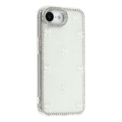 For iPhone 17e / 16e Case Rhinestone Aurora Butterfly Bow Glitter TPU + PC IMD Phone Cover