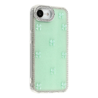 For iPhone 17e / 16e Case Rhinestone Aurora Butterfly Bow Glitter TPU + PC IMD Phone Cover