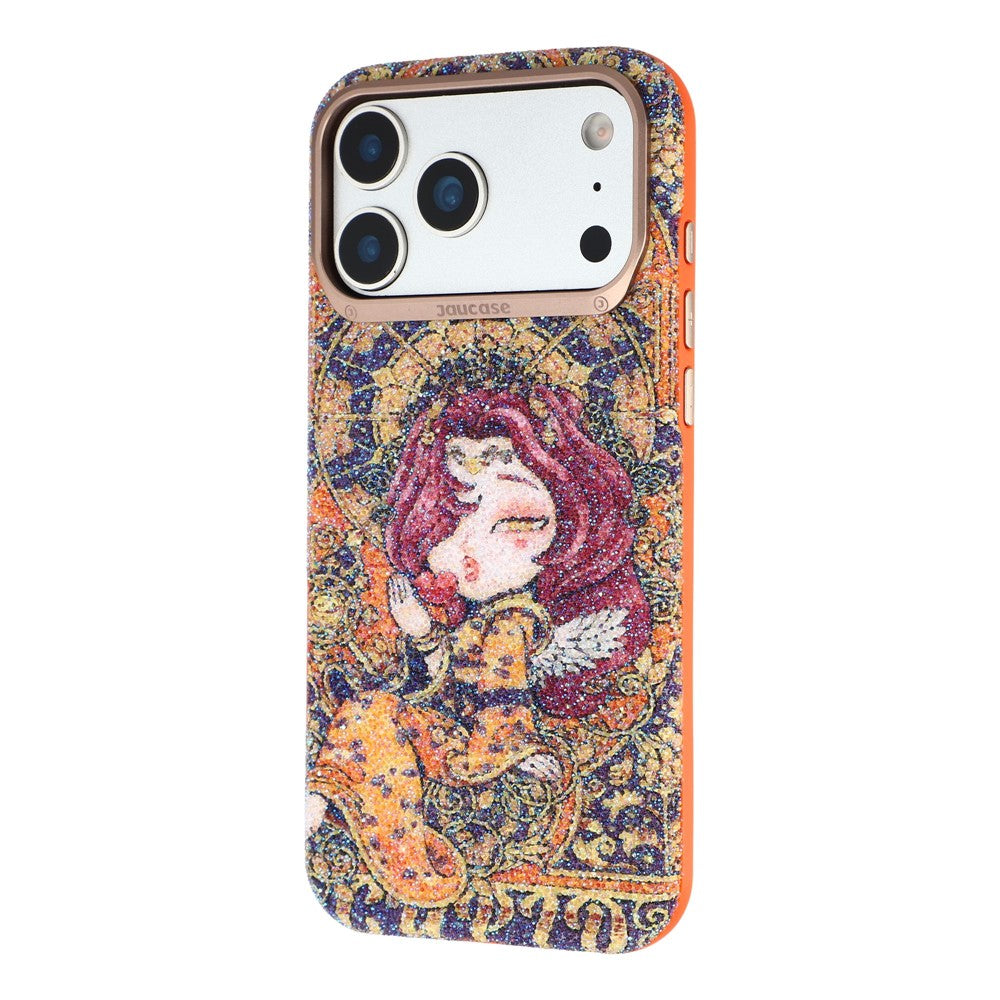 JAUCASE for iPhone 17 Pro Magnetic Case Glitter Queen Pattern Shockproof TPU PC Cover