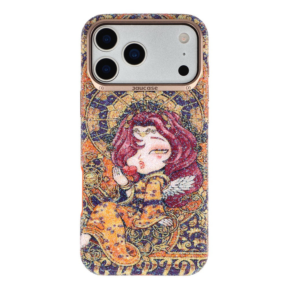 JAUCASE for iPhone 17 Pro Magnetic Case Glitter Queen Pattern Shockproof TPU PC Cover