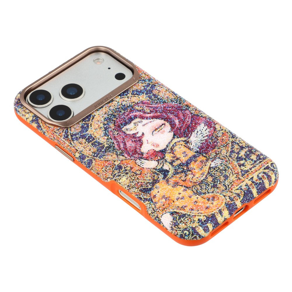JAUCASE for iPhone 17 Pro Magnetic Case Glitter Queen Pattern Shockproof TPU PC Cover