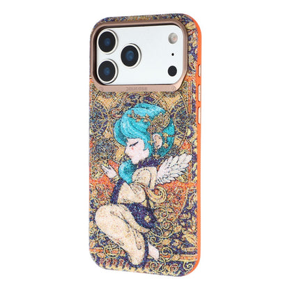JAUCASE for iPhone 17 Pro Max Magnetic Case Glitter Angel Pattern Shockproof TPU PC Cover