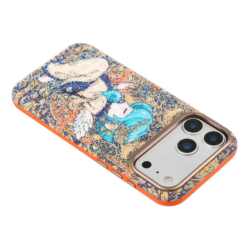 JAUCASE for iPhone 17 Pro Max Magnetic Case Glitter Angel Pattern Shockproof TPU PC Cover