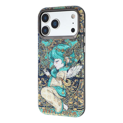 JAUCASE for iPhone 17 Pro Max Magnetic Case Glitter Angel Pattern Shockproof TPU PC Cover