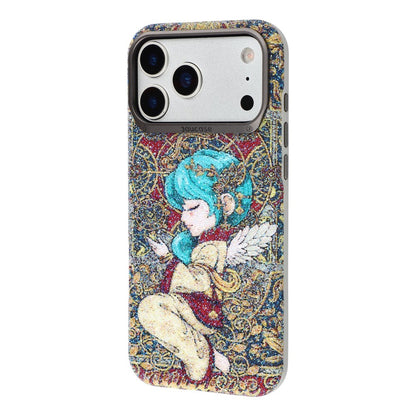JAUCASE for iPhone 17 Pro Max Magnetic Case Glitter Angel Pattern Shockproof TPU PC Cover