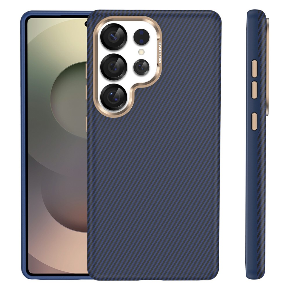 For Samsung Galaxy S25 Ultra Magnetic Case Carbon Fiber Texture Shockproof Leather TPU PC Protective Cover