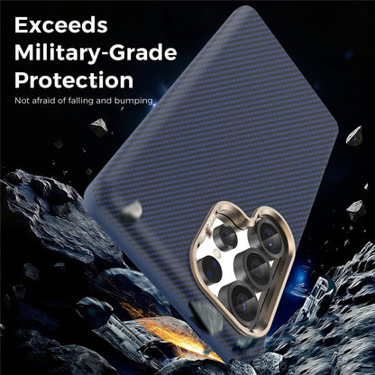 For Samsung Galaxy S25 Ultra Magnetic Case Carbon Fiber Texture Shockproof Leather TPU PC Protective Cover
