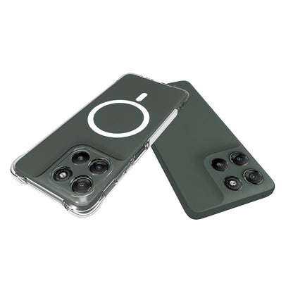WANLONFENG for Motorola Moto G67 Power 5G  WL1 Series 2.0mm Magnetic Case Clear TPU Phone Back Cover with 2Pcs Screen Films