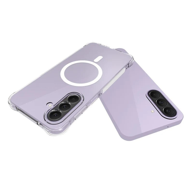 WANLONFENG for Samsung Galaxy S26+  WL1 Series 2.0mm Magnetic Case Clear TPU Phone Back Cover with 2Pcs Screen Films