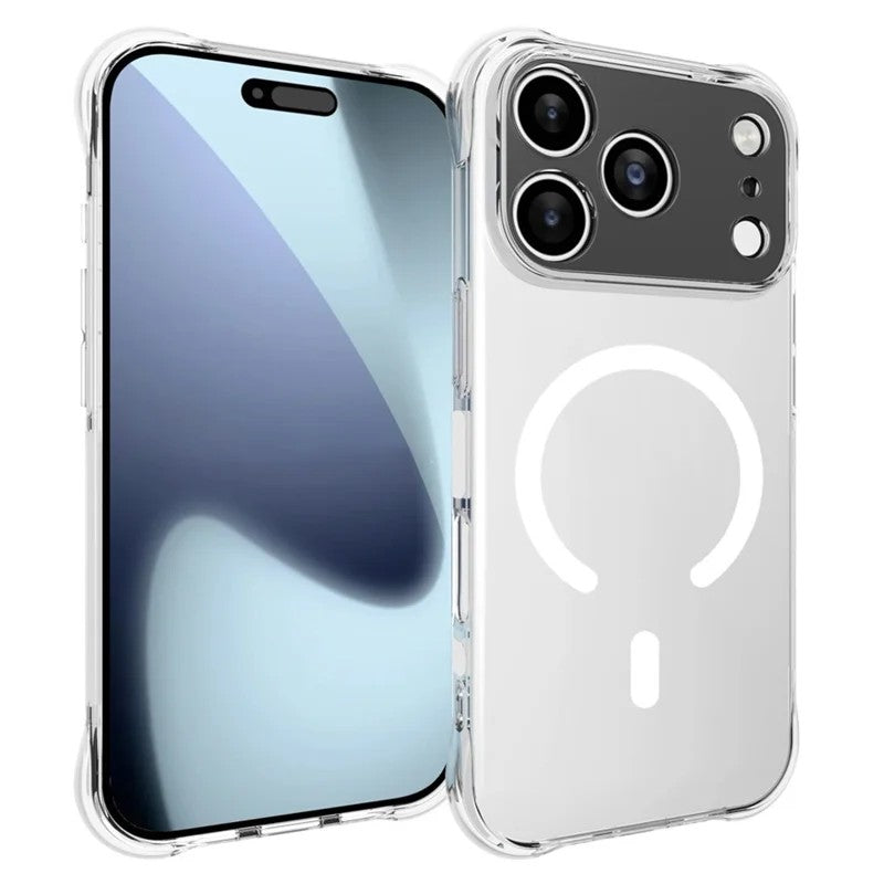 WANLONFENG for iPhone 17 Pro Max  WL1 Series 2.0mm Magnetic Case Clear TPU Phone Back Cover with 2Pcs Screen Films