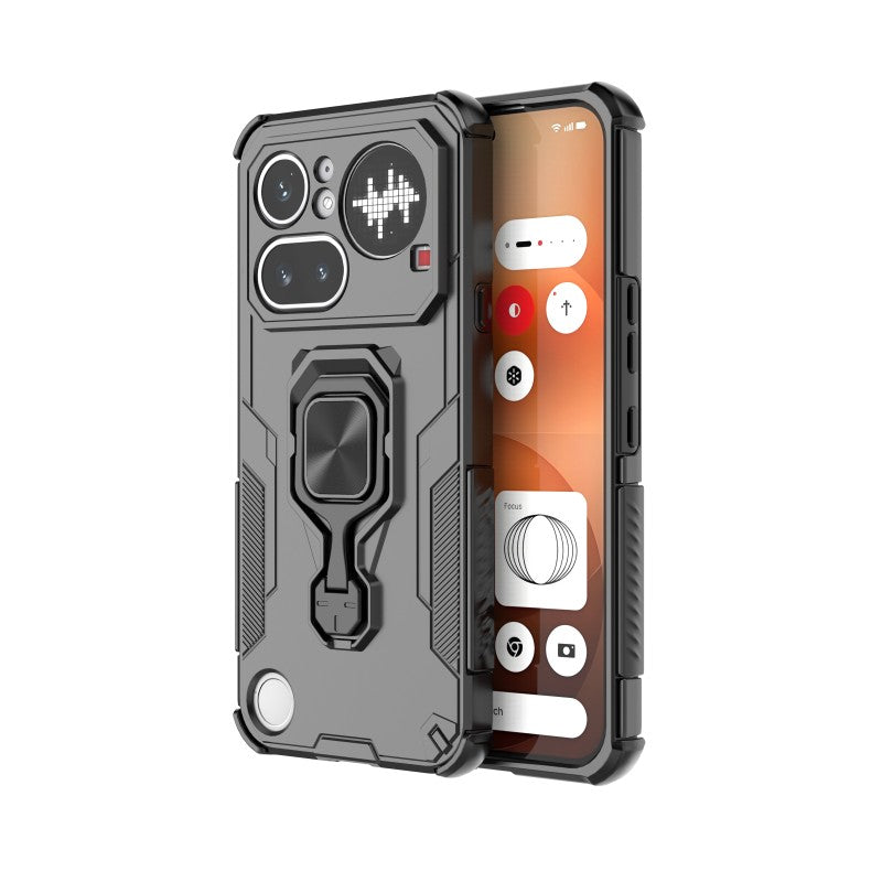 WANLONFENG for Nothing Phone (4a) Pro Phone Case  PC TPU Back Cover Kickstand with Tempered Glass