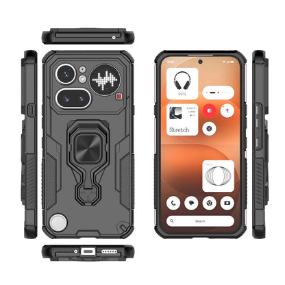WANLONFENG for Nothing Phone (4a) Pro Phone Case  PC TPU Back Cover Kickstand with Tempered Glass