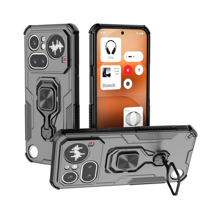 WANLONFENG for Nothing Phone (4a) Pro Phone Case  PC TPU Back Cover Kickstand with Tempered Glass