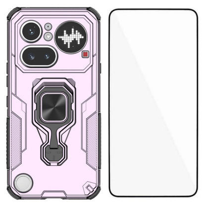WANLONFENG for Nothing Phone (4a) Pro Phone Case  PC TPU Back Cover Kickstand with Tempered Glass
