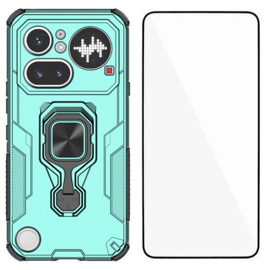 WANLONFENG for Nothing Phone (4a) Pro Phone Case  PC TPU Back Cover Kickstand with Tempered Glass