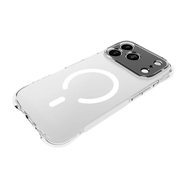 WANLONFENG for iPhone 17 Pro Max  WL2 Series 2.0mm Magnetic Case Clear TPU Phone Back Cover with Screen Films
