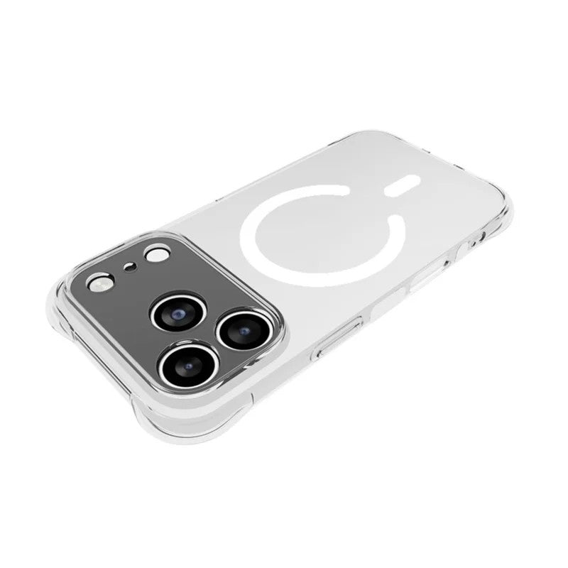 WANLONFENG for iPhone 17 Pro Max  WL2 Series 2.0mm Magnetic Case Clear TPU Phone Back Cover with Screen Films