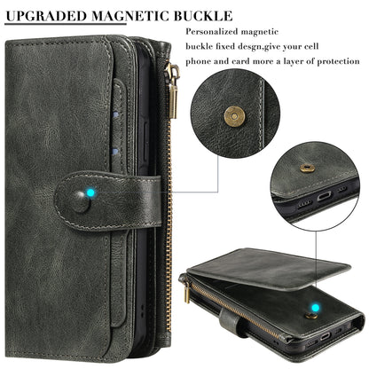 For Samsung Galaxy S26+ Phone Case PU Leather Zipper Wallet Detachable Cover