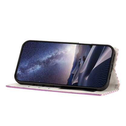 For iPhone 17 Pro Max Wallet Case Vintage Stripes Leather Stand Flip Phone Cover with Wrist Strap