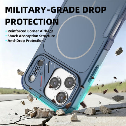 For iPhone 17 Pro Max Case Shockproof Airbag PC+TPU Phone Cover Compatible with MagSafe