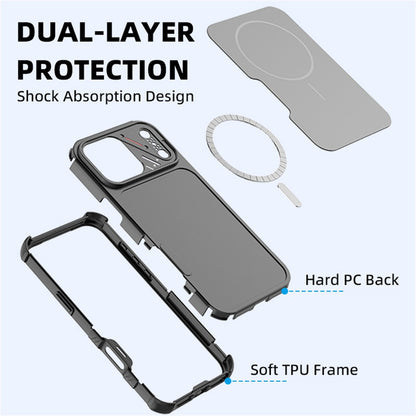 For iPhone 17 Pro Max Case Shockproof Airbag PC+TPU Phone Cover Compatible with MagSafe