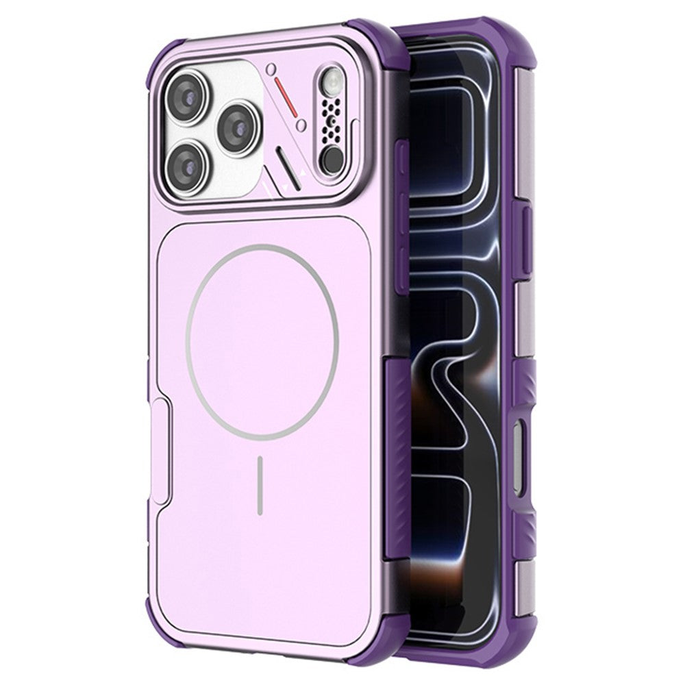 For iPhone 17 Pro Max Case Shockproof Airbag PC+TPU Phone Cover Compatible with MagSafe