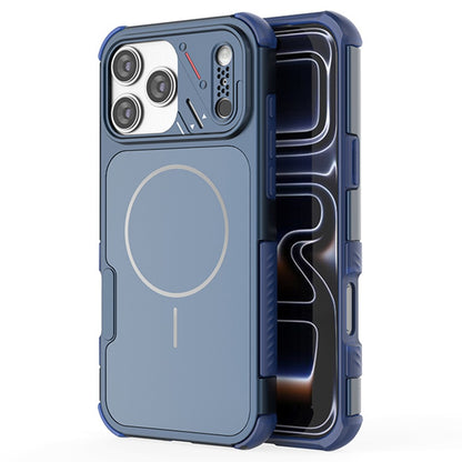 For iPhone 17 Pro Max Case Shockproof Airbag PC+TPU Phone Cover Compatible with MagSafe