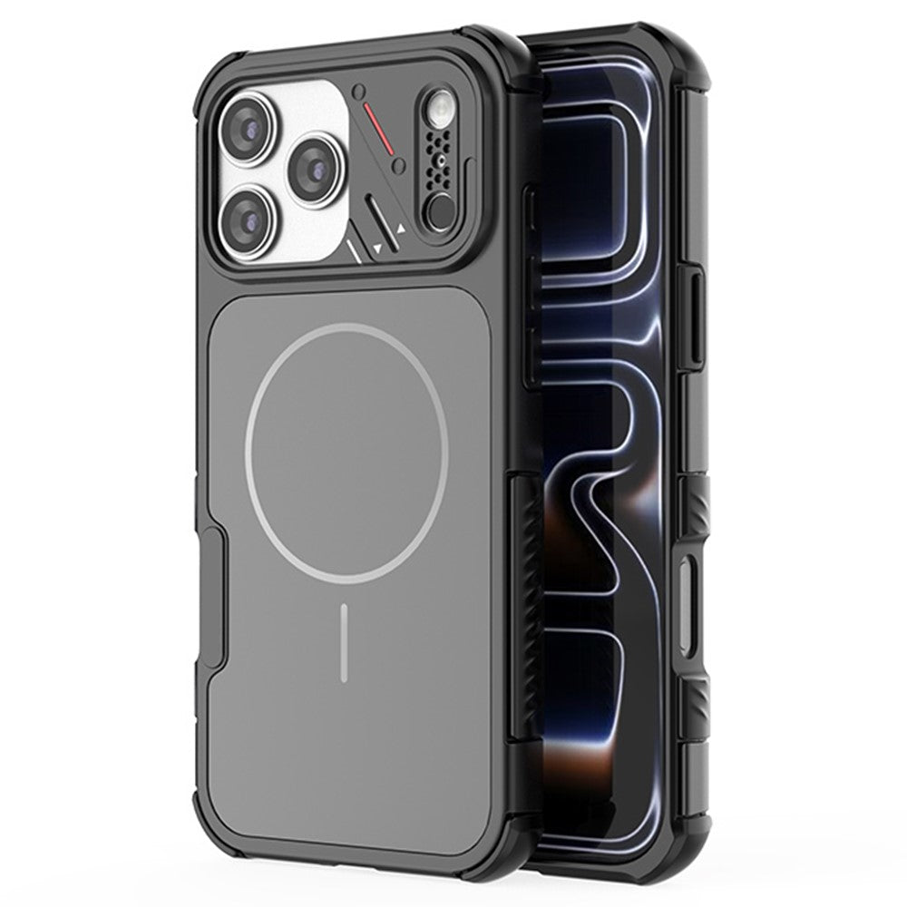For iPhone 17 Pro Max Case Shockproof Airbag PC+TPU Phone Cover Compatible with MagSafe