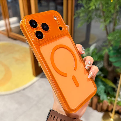 For iPhone 17 Pro Max Magnetic Case PC+TPU Protective Cover Compatible with MagSafe