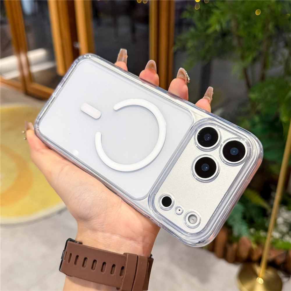 For iPhone 17 Pro Max Magnetic Case PC+TPU Protective Cover Compatible with MagSafe