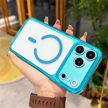 For iPhone 17 Pro Max Magnetic Case PC+TPU Protective Cover Compatible with MagSafe