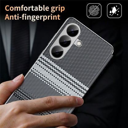 For Samsung Galaxy S26+ Case Card Slot View Window Gradient Color Checkered Pattern Leather Phone Cover