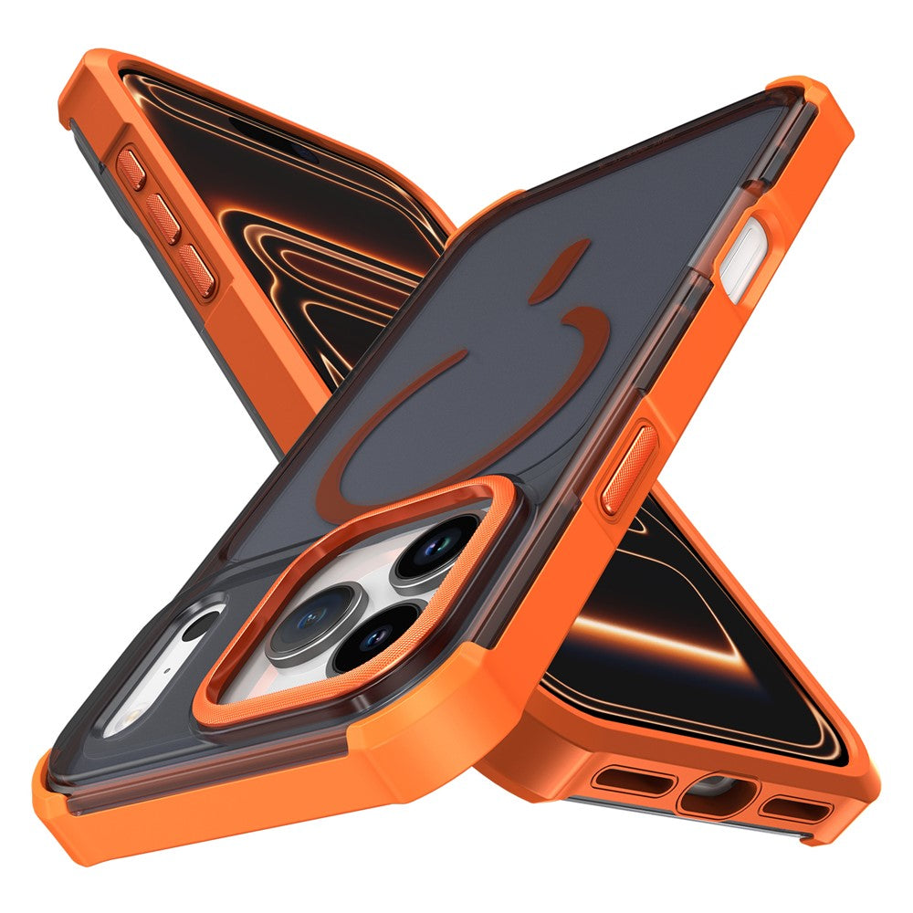 For iPhone 17 Pro Max Magnetic Case Electroplated Frame Skin-touch TPU+PC Phone Cover