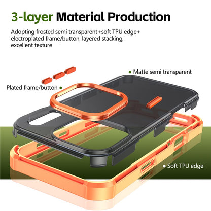 For iPhone 17 Pro Max Magnetic Case Electroplated Frame Skin-touch TPU+PC Phone Cover
