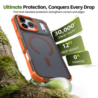 For iPhone 17 Pro Max Magnetic Case Electroplated Frame Skin-touch TPU+PC Phone Cover