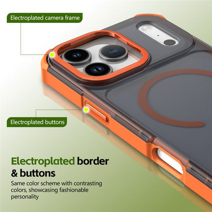 For iPhone 17 Pro Max Magnetic Case Electroplated Frame Skin-touch TPU+PC Phone Cover