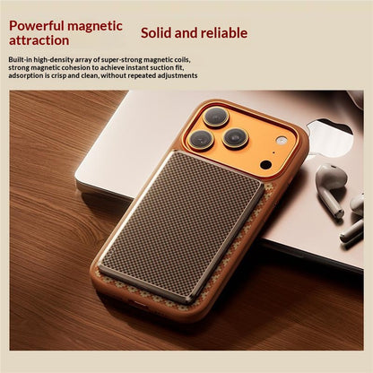 BENKS for iPhone 17 Pro Magnetic Case Aramid Fiber Shockproof Cover with Golden Badge Decor