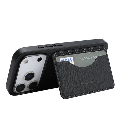For iPhone 17 Pro HGUANCASE Case Vintage Leather TPU Phone Cover with Magnetic Card Holder Kickstand