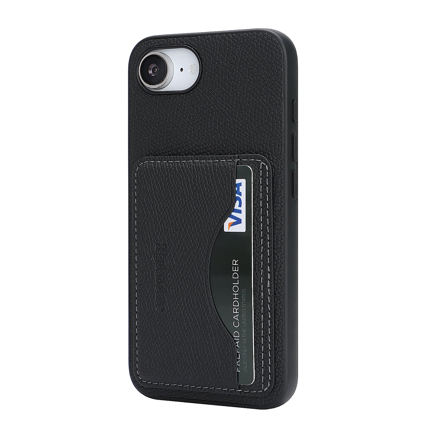 For iPhone 16e / iPhone 17e HGUANCASE Case Vintage Leather TPU Phone Cover with Magnetic Card Holder Kickstand