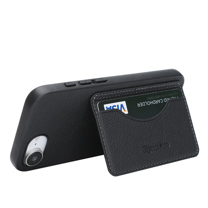 For iPhone 16e / iPhone 17e HGUANCASE Case Vintage Leather TPU Phone Cover with Magnetic Card Holder Kickstand