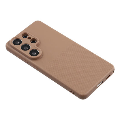For Samsung Galaxy S25 Ultra Phone Case Dotted Texture Fiber Lining TPU Shockproof Cover (Precise Cutouts)