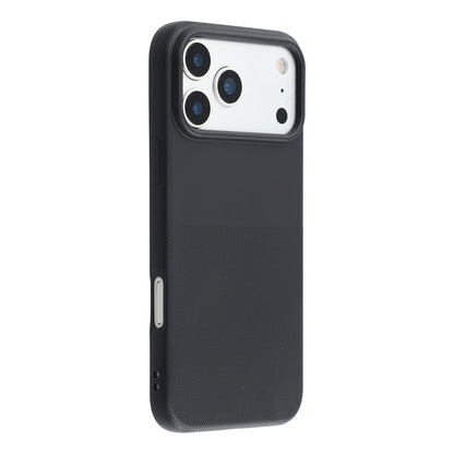 For iPhone 17 Pro Phone Case Dotted Texture Fiber Lining TPU Shockproof Cover  (Big Lens Hole)