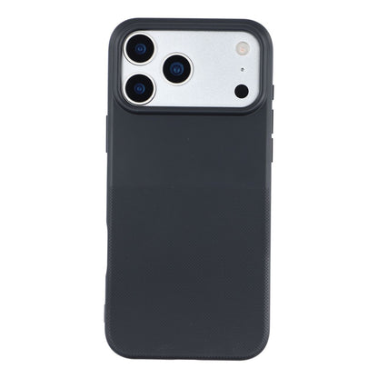 For iPhone 17 Pro Phone Case Dotted Texture Fiber Lining TPU Shockproof Cover  (Big Lens Hole)