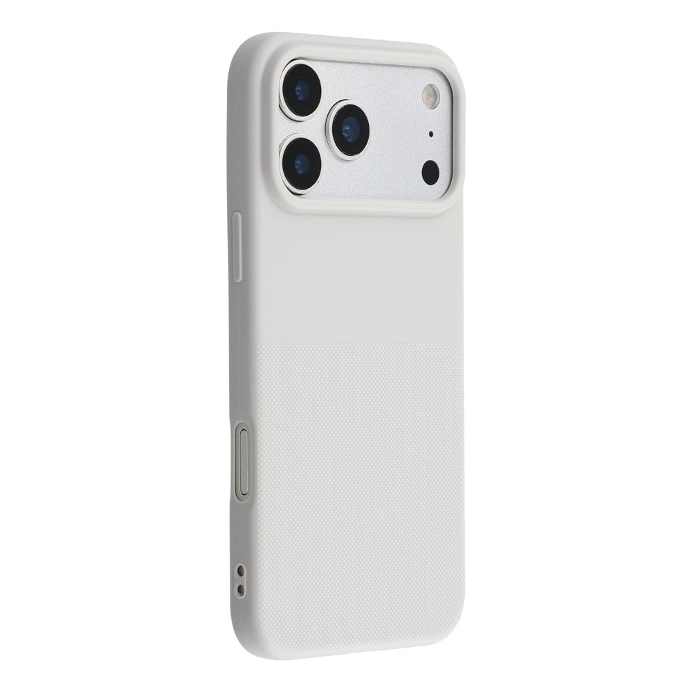For iPhone 17 Pro Phone Case Dotted Texture Fiber Lining TPU Shockproof Cover  (Big Lens Hole)